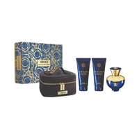 PERFUME VERSACE KIT DYLAN BLUE POUR FEMME 100ML + BODY LOTION 100ML + SHOWER GEL 100ML