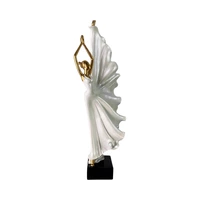 FIGURA DECORATIVA DE BAILARINA CONCEPTS 437-4911427 41 CM BLANCO - DORADO