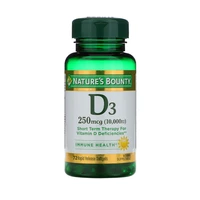 VITAMINA NATURE´S BOUNTY VITAMIN D 250 MCG 10,000IU 72 CÁPSULAS