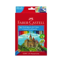 ECOLÁPIS DE COR FABER CASTELL 120136EX + APONTADOR 36 UNIDADES