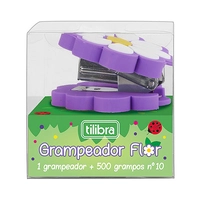 GRAMPADORA DE PAPEL TILIBRA MINI FLORES 200001341 10 FOLHAS