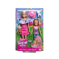 KIT DE JUEGO MATTEL BARBIE STACIE TO THE RESCUE SISTER DOLL SET WITH 2 PET DOGS HRM09