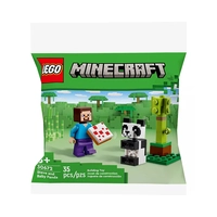 JUGUETE DE CONSTRUCCIÓN LEGO MINECRAFT STEVE AND BABY PANDA 30672 35 PIEZAS