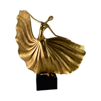 FIGURA DECORATIVA DE BAILARINA CONCEPTS 437-4911432 31 CM DORADO