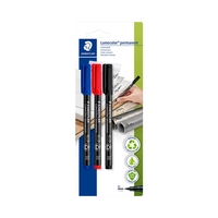 MARCADOR ROTULADOR STAEDTLER LUMOCOLOR PERMANENT 317-S BK3D 3 UNIDADES