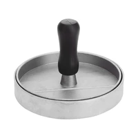 MOLDE PARA HAMBURGUESA LUXOR LX-502008 11.5 CM PLATA - NEGRO