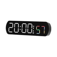 RELOJ DIGITAL DE MESA SATELLITE AC-T6883 LED NEGRO - BLANCO