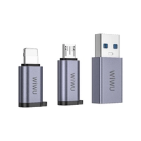 ADAPTADOR WIWU WI-C031 3 PACK CINZA