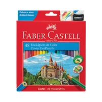 ECOLÁPIS DE COR FABER CASTELL 120148EX + APONTADOR 48 UNIDADES