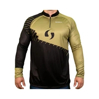 REMERA DE PESCA SUNFLEX SPORT RAGLAN DRY-FIT NEGRO/VERDE