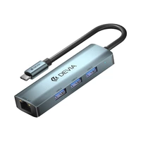 HUB DEVIA EC621 4 EN 1 USB-C DEEP GRAY