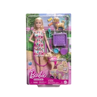 MUÑECA MATTEL BARBIE TOY PUP AND DOG IN A WHEELCHAIR HTK37