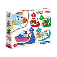 KIT DE ROMPECABEZAS CLEMENTONI 20811 SUPER COLOR MY FIRST PUZZLES MEANS OF TRANSPORT 4 UNIDADES