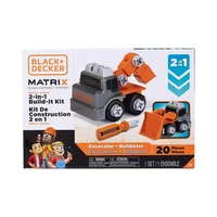 KIT DE JUEGO JAKKS PACIFIC BLACK+DECKER MATRIX JUNIOR BUILD-IT KIT 2 EN 1 41742 20 PIEZAS