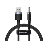 CABLE BASEUS CADKLF-G1 USB-A A DC 3.5MM 1M NEGRO