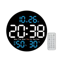 RELOJ DIGITAL DE PARED SATELLITE AC-T6901 LED BLANCO - AZUL