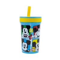 COPO COM CANUDO STOR 74386 DISNEY MICKEY MOUSE PARTY 420ML