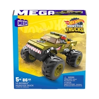 JUGUETE DE CONSTRUCCIÓN MATTEL MEGA HOT WHEELS MONSTER TRUCKS V8 BOMBER HHD17 86 PIEZAS