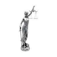 FIGURA DECORATIVA CONCEPTS DAMA DE LA JUSTICIA 437-496467 59.5 CM PLATA