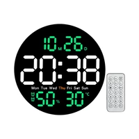 RELOJ DIGITAL DE PARED SATELLITE AC-T6900 LED BLANCO - VERDE