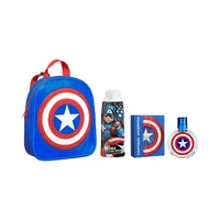 SET CAPITAN AMERICA MOCHILA+EDT 50ML+GEL DE DUCHA MARVEL P009009