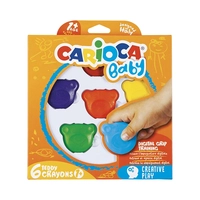 CRAYONES CARIOCA BABY TEDDY 42956 6 UNIDADES