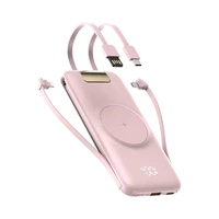 CARGADOR PORTÁTIL MAGNÉTICO JUHUAXIN JU-PB13 10000MAH ROSA