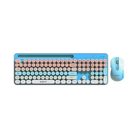 KIT TECLADO Y MOUSE INALÁMBRICO HAVIT HVKB-KB832GCM-SP-RB TURQUESA