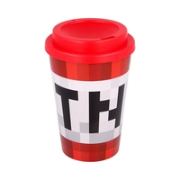 COPO COM TAMPA STOR 02188 MINECRAFT TNT VERMELHO 390ML 