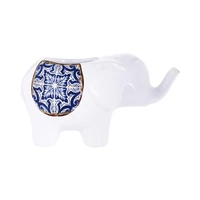 VASO DE CERÂMICA CONCEPTS 445-344301 ELEFANTE BRANCO