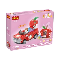 BRINQUEDO DE CONSTRUÇÃO COGO FRUIT STREET 3815 APPLE CAR/APPLE GIFT SHOP 232 PEÇAS