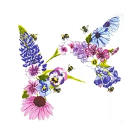 SERVILLETAS DE PAPEL PPD HUMMINGBIRD FLEURETTES 133002277 33 X 33 CM 20 UNIDADES