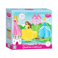 QUEBRA-CABEÇA NIG BRINQUEDOS ERA UMA VEZ PRINCESAS 0792 30 PEÇAS