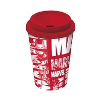 COPO COM TAMPA STOR 01028 MARVEL 390ML VERMELHO