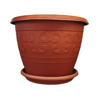 VASO DE PLÁSTICO RODEO COM BASE 314138 19 X 15 CM TERRACOTA