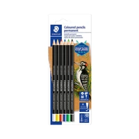 LÁPICES DE COLOR STAEDTLER COLOURED PENCILS PERMANENT 10820BK6-C 6 UNIDADES