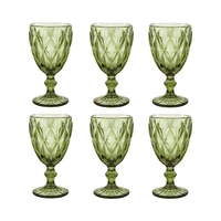 SET DE COPAS PARA VINO CV-321 330ML VERDE 6 PIEZAS