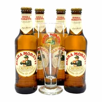 PACK DE CERVEZA BIRRA MORETTI 4 x 300ML + VASO