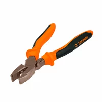 PINZA TRUPER UNIVERSAL DE ELECTRICISTA 8" ACABADO NIQUELADO GRIS MANGO DE GOMA