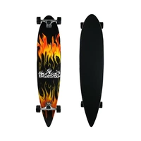 SKATEBOARD KROWN KRPT-9 PINTAIL RED FLAME