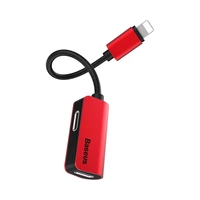 ADAPTADOR BASEUS CALL37-91 2 EN 1 ROJO