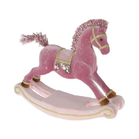 CAVALO DECORATIVO KPM 017185 35 CM ROSA SORTIDO