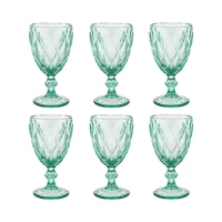 SET DE COPAS PARA VINO CV-320 330ML TURQUESA 6 PIEZAS