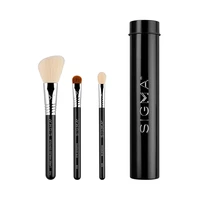 SET DE BROCHAS SIGMA ESSENTIAL TRIO BRUSH BLACK 4 PIEZAS