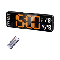 RELOJ DIGITAL DE PARED SATELLITE AC-T6812 LED NARANJA