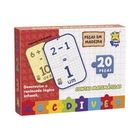 JOGO EDUCATIVO DIVERTORYS CONTAS MATEMÁTICAS 8288 20 PEÇAS