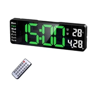 RELOJ DIGITAL DE PARED SATELLITE AC-T6813 LED VERDE