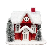 CASA DECORATIVA DE NAVIDAD SANTINI 201-2200041 ROJO - BLANCO