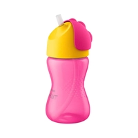 VASO CON BOMBILLA AVENT ROSA 300ML