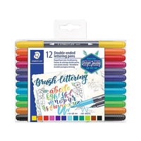 MARCADOR CANETA STAEDTLER DOUBLE-ENDED LETTERING 3004 TB12 12 UNIDADES